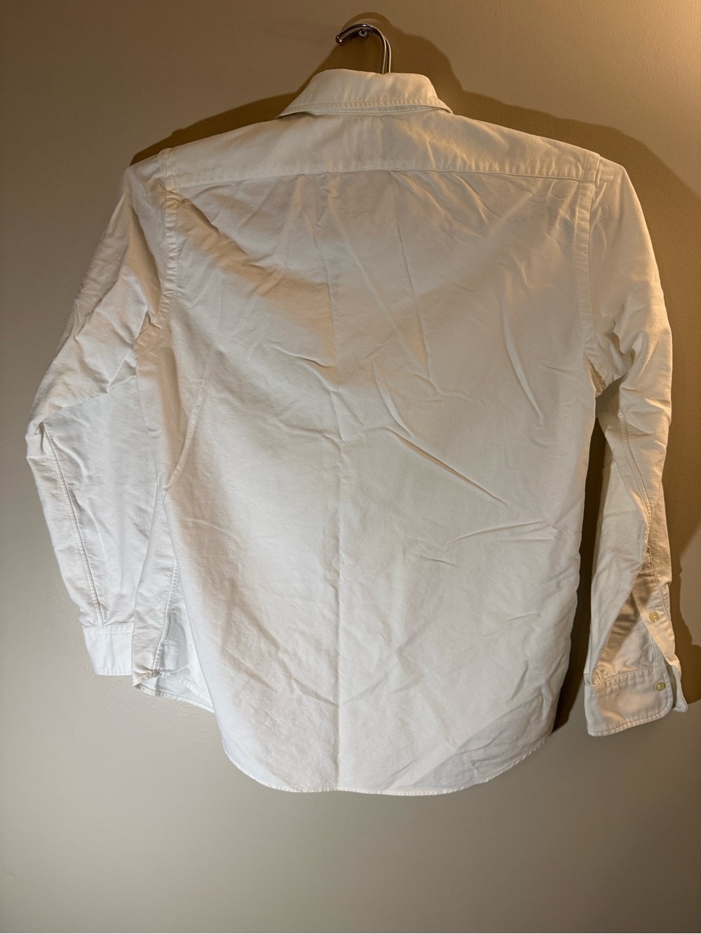 Polo Ralph Lauren White Long-Sleeve Button-Down with Polo Pocket Logo Lg - Picture 2 of 6
